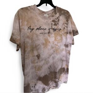 Graphic Funny Phone Tie-Dye T-Shirt
